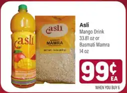 Tony’s Fresh Market Asli Mango Drink 33.81oz or Basmati Mamra 14oz offer