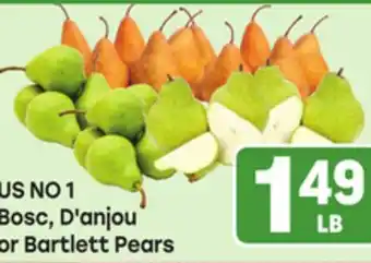 Tony’s Fresh Market Bosc, D'anjou or Bartlett Pears offer