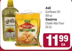 Tony’s Fresh Market Asli Sunflower Oil 169oz, Swarna Chakki Atta Flour, 20Lb offer