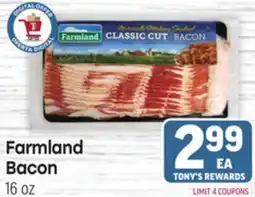 Tony’s Fresh Market Farmland Bacon offer