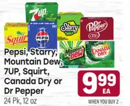 Tony’s Fresh Market Pepsi, Starry, Mountain Dew, 7UP, Squirt, Canada Dry or Dr Pepper offer
