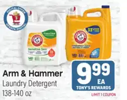 Tony’s Fresh Market Arm & Hammer Laundry Detergent offer