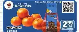 Tony’s Fresh Market MANDARINS offer