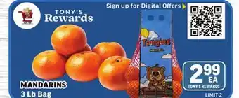 Tony’s Fresh Market MANDARINS offer