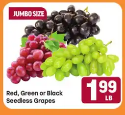 Tony’s Fresh Market Red, Green or Black Seedless Grapes offer
