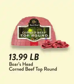 Fresh Thyme Boar's Head Corned Beef Top Round offer