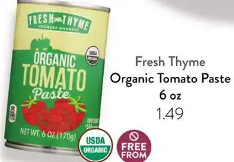 Fresh Thyme Fresh Thyme Organic Tomato Paste offer