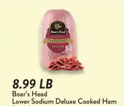 Fresh Thyme Boar's Head Lower Sodium Deluxe Cooked Ham offer