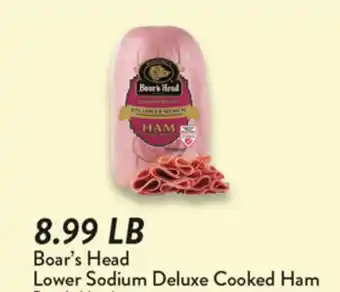 Fresh Thyme Boar's Head Lower Sodium Deluxe Cooked Ham offer