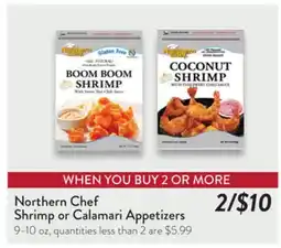 Fresh Thyme Northern Chef Shrimp or Calamari Appetizers offer