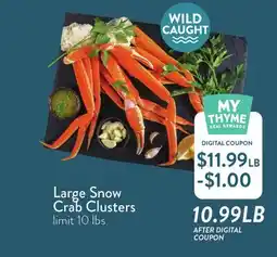 Fresh Thyme Large Snow Crab Clusters offer