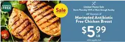 Fresh Thyme All of Marinated Antibiotic Free Chicken Breast offer