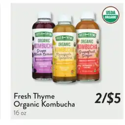Fresh Thyme Fresh Thyme Organic Kombucha offer