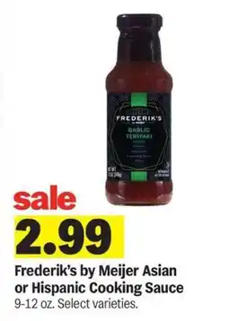 Meijer Frederik’s by Meijer Asian or Hispanic Cooking Sauce offer