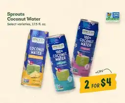 Sprouts Farmers Market Sprouts Coconut Water offer