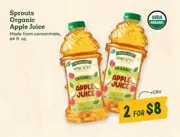 Sprouts Farmers Market Sprouts Organic Apple Juice offer