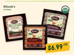Sprouts Farmers Market Bilinski's offer