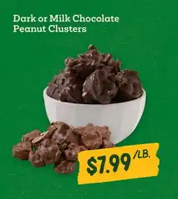 Sprouts Farmers Market Dark or Milk Chocolate Peanut Clusters offer