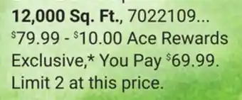 Ace Hardware 12, 000 Sq. Ft offer