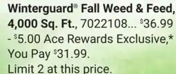 Ace Hardware Winterguard Fall Weed & Feed 000 offer