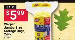 Ace Hardware Warps Jumbo Size Storage Bags, 2/Pk offer