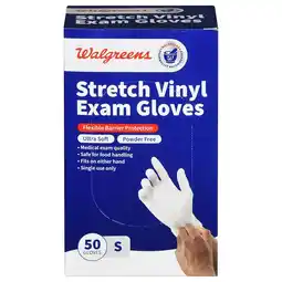 Walgreens Stretch Vinyl Exam Gloves S offer