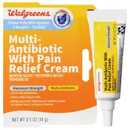 Walgreens Multi-Antibiotic With Pain Relief Cream offer