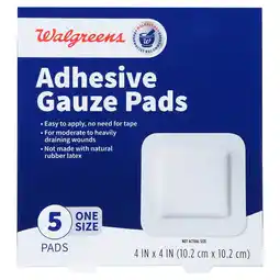 Walgreens Adhesive Gauze Pads One Size offer