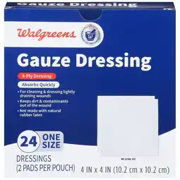 Walgreens Gauze Dressing One Size offer