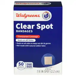 Walgreens Clear Spot Bandages 7/8 in offer