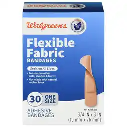 Walgreens Flexible Fabric Bandages 3/4 in x 3 in offer