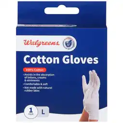 Walgreens Cotton Gloves L offer