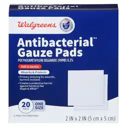 Walgreens Antibacterial Gauze Pads 2 In x 2 In offer