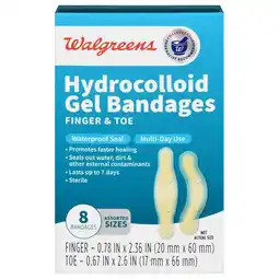 Walgreens Hydrocolloid Gel Bandages Finger & Toe Assorted offer