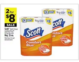 Dollar General Scott Bath Tissue Comfort Plus TM offer