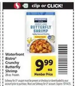 Safeway Waterfront Bistro Crunchy Butterfly Shrimp offer