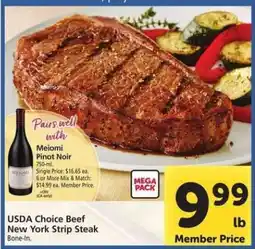 Safeway USDA CHOICE Beef New York Strip Steak offer