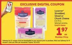 Safeway Lucerne Cheese offer