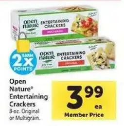 Safeway OPEN NATURE ENTERTAINING CRACKERS offer