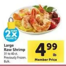 Safeway Large Raw Shrimp offer