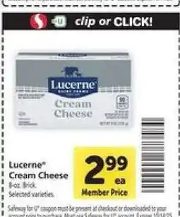 Safeway Lucerne Cream Cheese offer