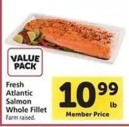 Safeway Fresh Atlantic Salmon Whole Fillet offer