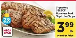 Safeway Signature SELECT Boneless Pork Top Loin Chops offer