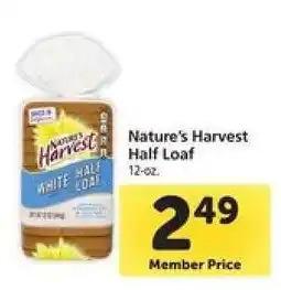 Safeway Nature's Harvest Half Loaf offer