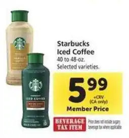 Safeway Starbucks Iced Coffee offer