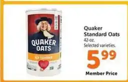 Safeway Quaker Standard Oats offer