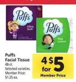 Safeway Puffs Facial Tissue offer