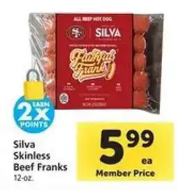 Safeway Silva Skinless Beef Franks offer