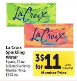 Safeway La Croix Sparkling Water offer