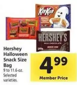 Safeway Hershey Halloween Snack Size Bag offer